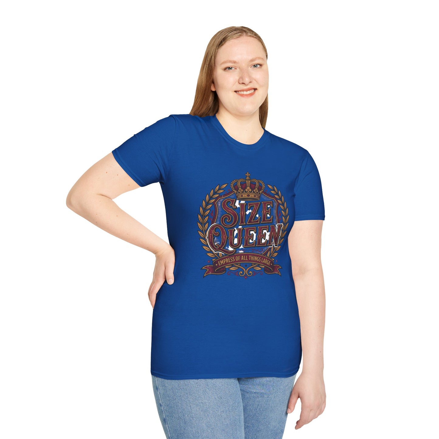 Size Queen T‑Shirt — Vintage Crown Graphic Tee Printify
