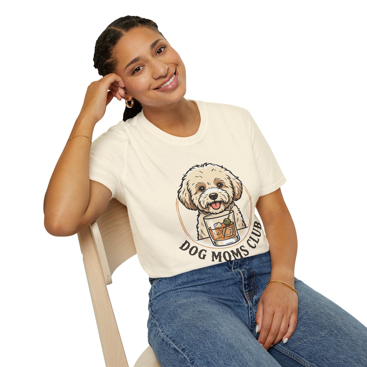 Dog Moms Club T-Shirt — Cute Doodle Dog Graphic Tee