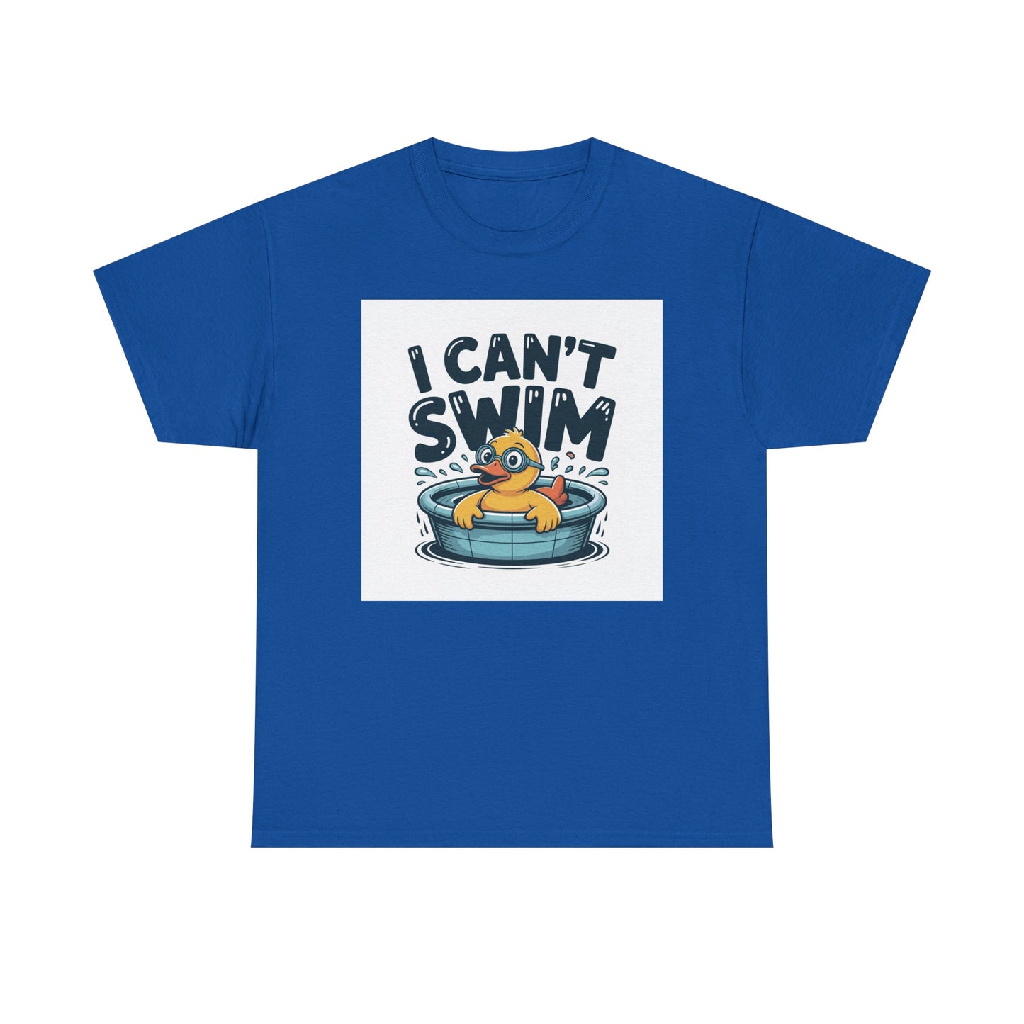 I Can't Swim Duck T-Shirt — Cute Funny Pool Float Graphic Tee