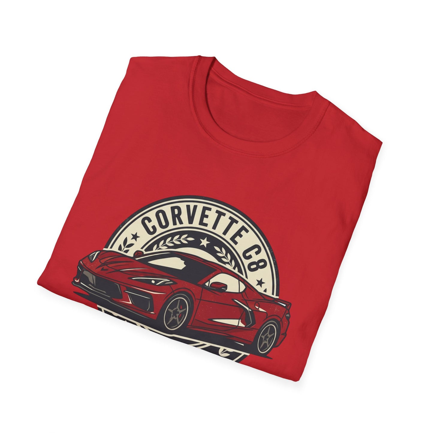 Corvette C8 Tee — Red Mid‑Engine Icon Car Shirt
