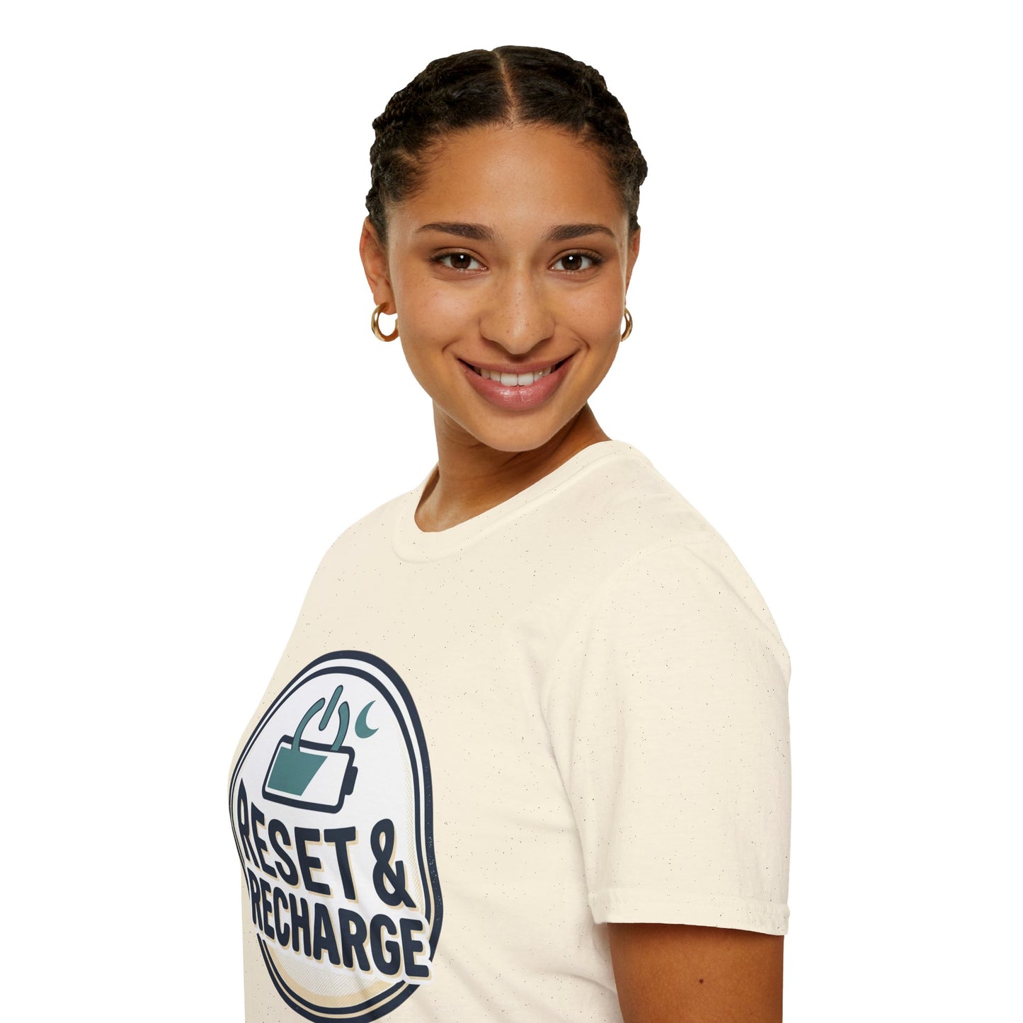Reset & Recharge T-Shirt — Self-Care Relaxation Graphic Tee