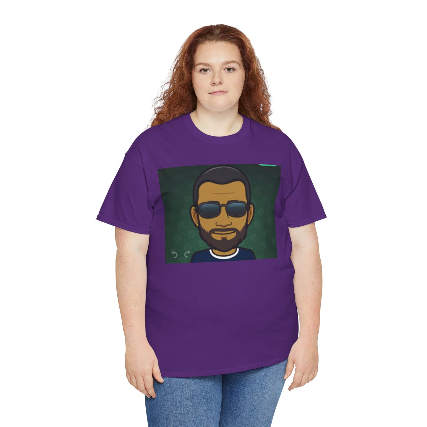 Bitmoji Portrait Tee — Cool Sunglasses Avatar Graphic T-Shirt Printify