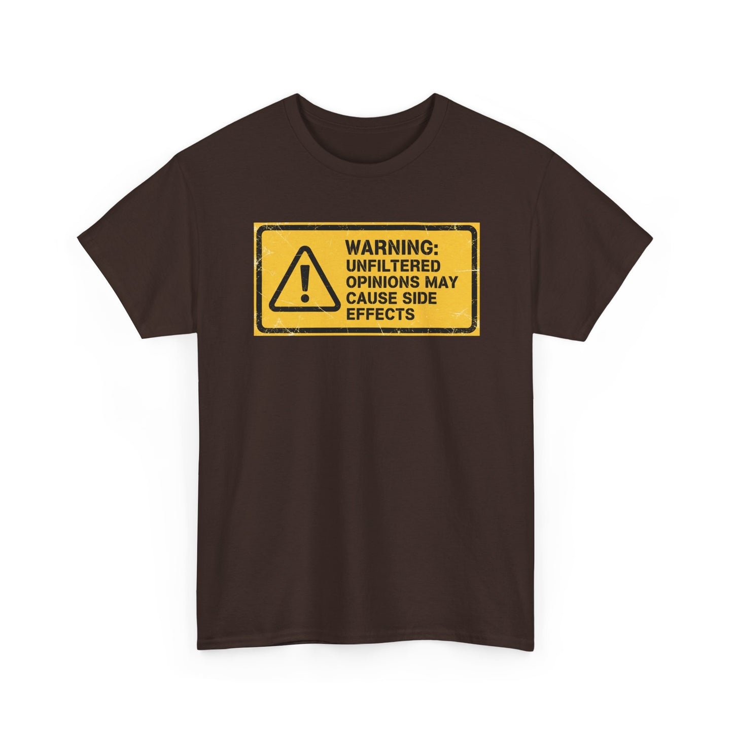 T-Shirt — "Warning: Unfiltered Opinions May Cause Side Effects" Graphic Tee