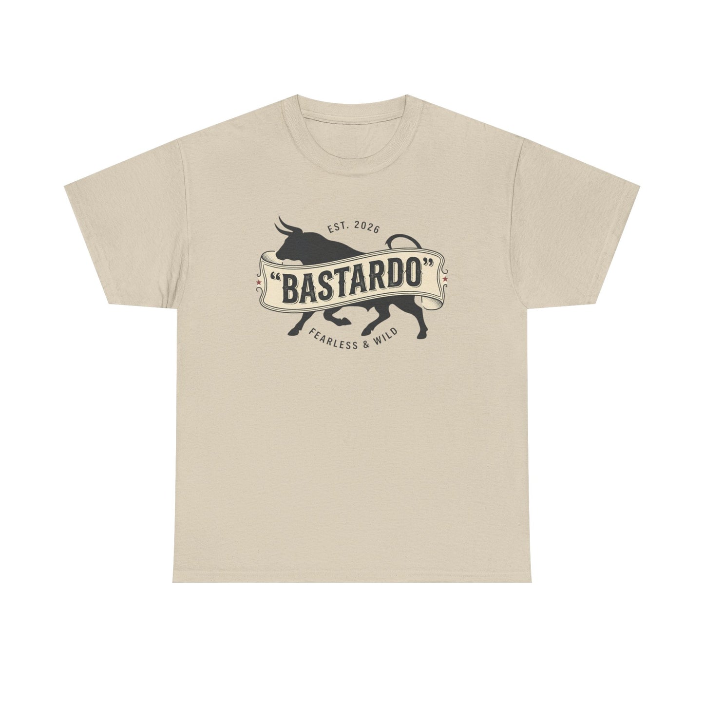 Bastardo Graphic Tee — Vintage Bull Emblem T-Shirt