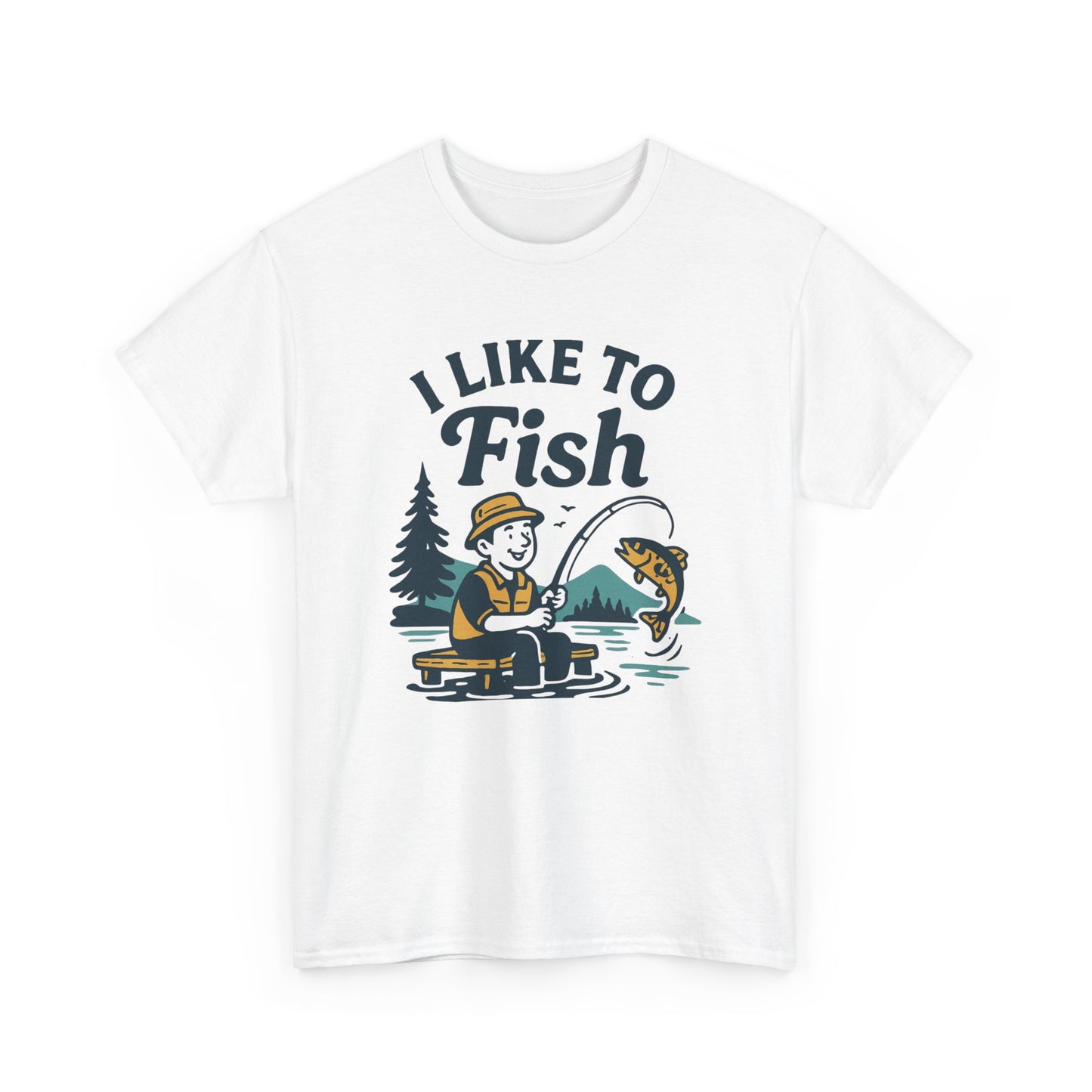 Fishing T-Shirt — "I Like to Fish" Vintage Outdoors Tee