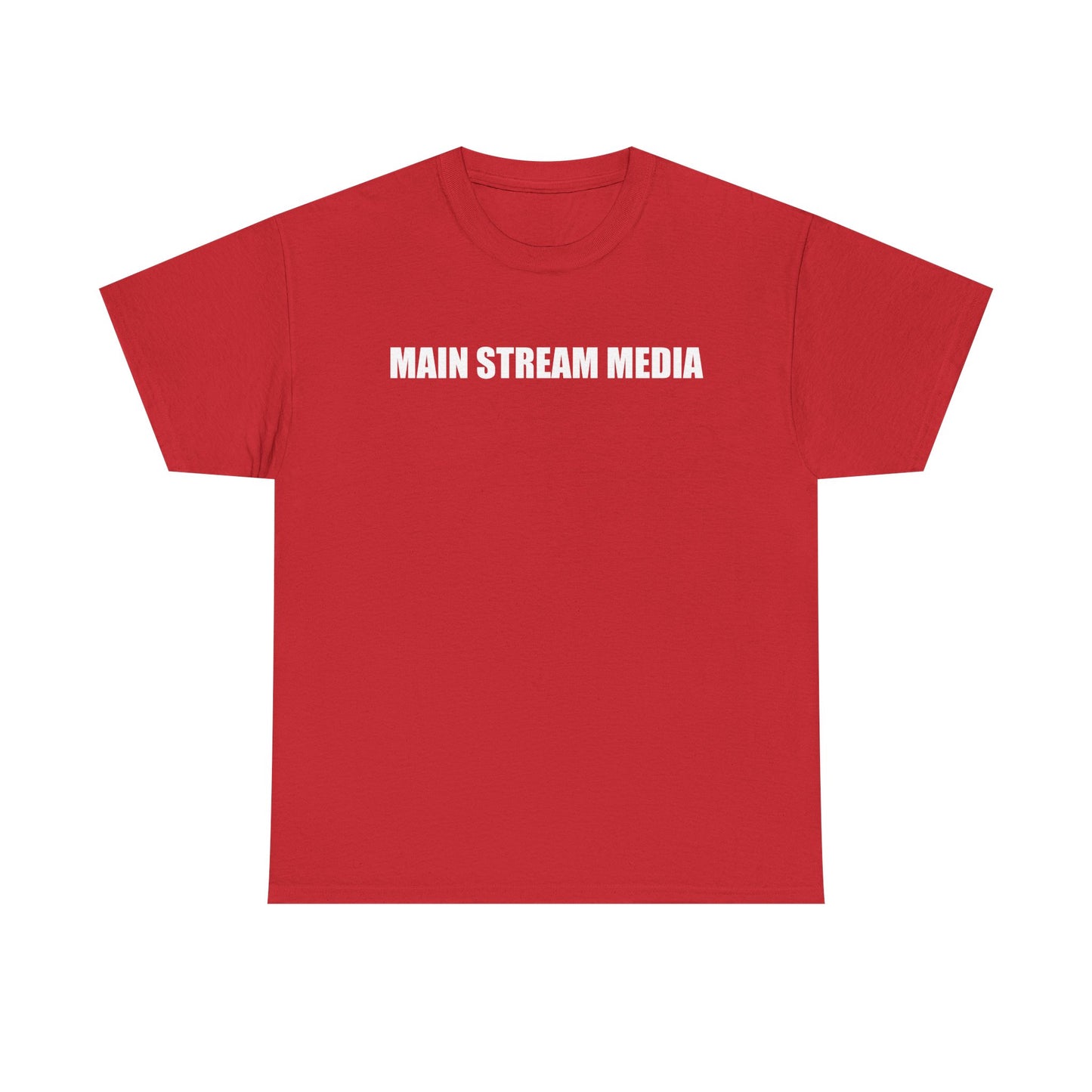 Main Stream Media Graphic Tee — Bold Statement Black T‑Shirt