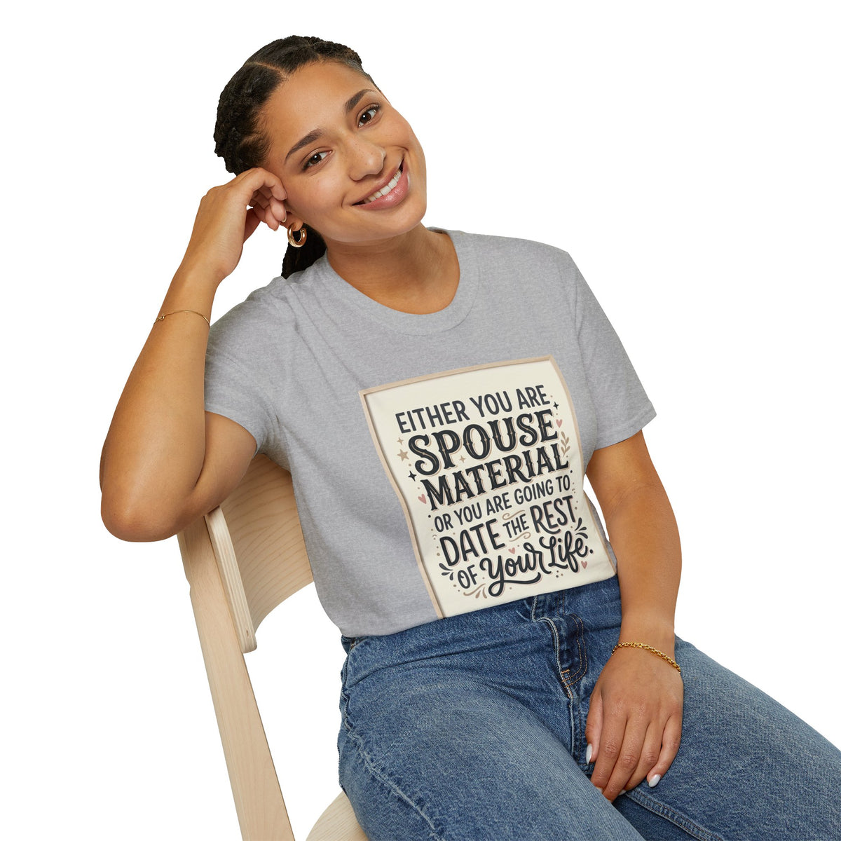 Spouse Material T-Shirt – Funny Relationship Quote Tee