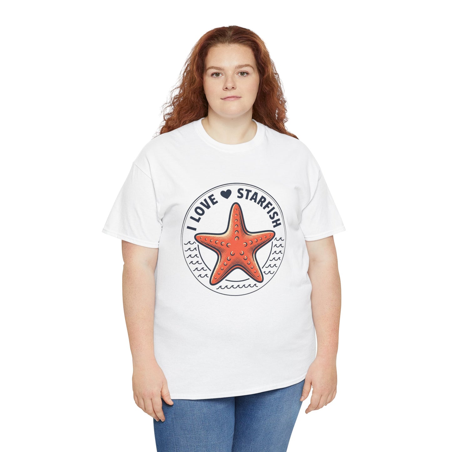 Starfish Tee — "I Love Starfish" Beach Graphic T-Shirt