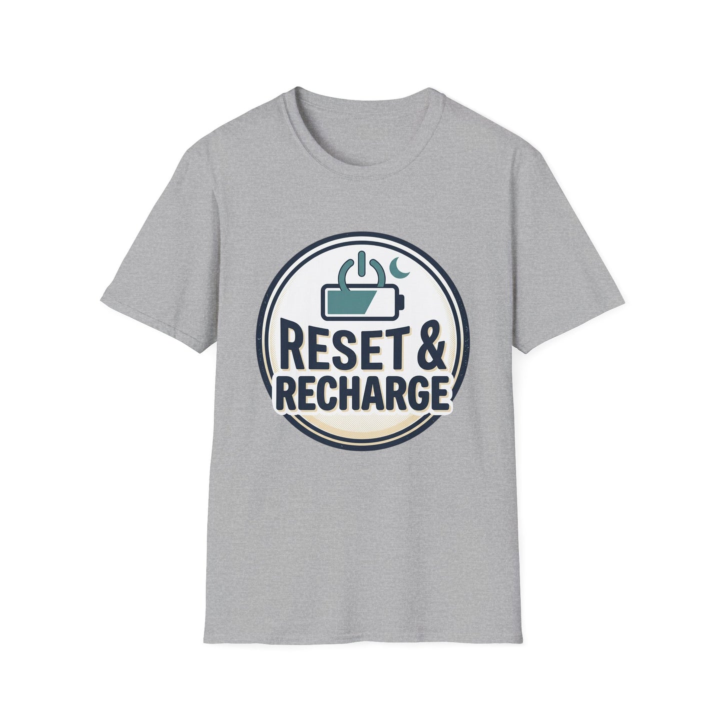 Reset & Recharge T-Shirt — Self-Care Relaxation Graphic Tee