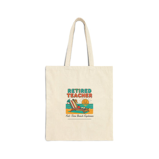 Retired Teacher Beach Life Tote | Retirement, Personalized Year