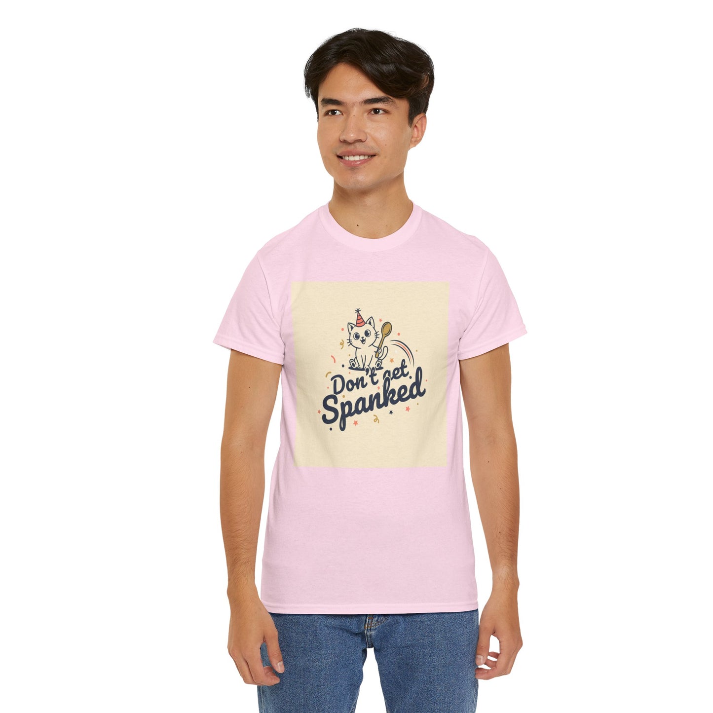 Don’t Get Spanked Cat Tee — Cute Retro Kitten Graphic T-Shirt Printify