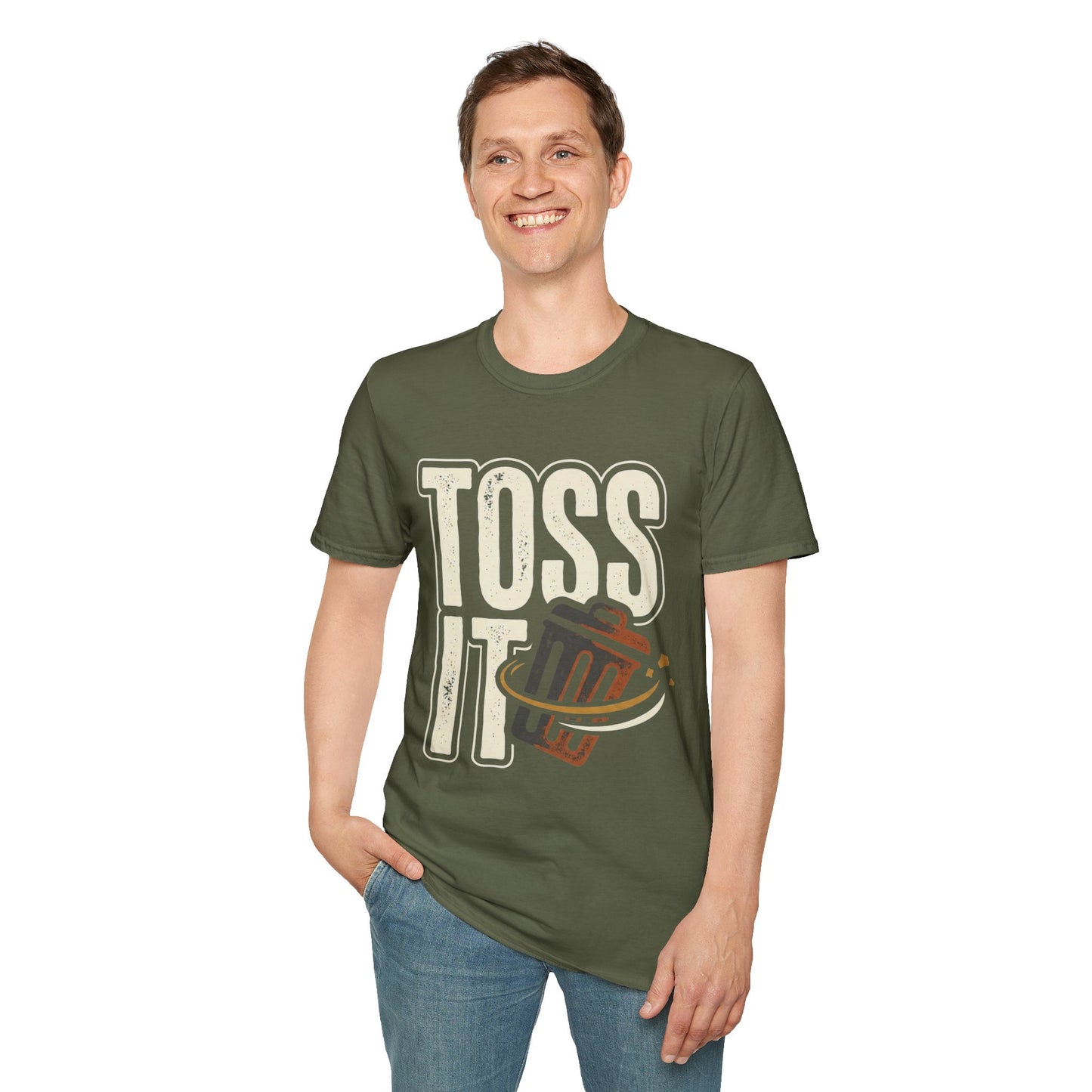 Toss It Graphic T‑Shirt — Casual Recycling / Trash Toss Tee