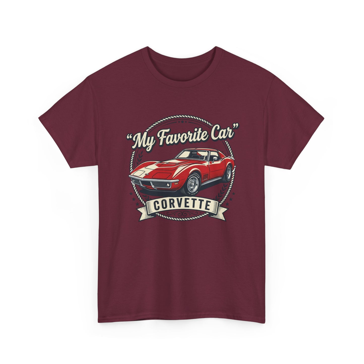 Corvette 'My Favorite Car' Classic Muscle Tee Printify