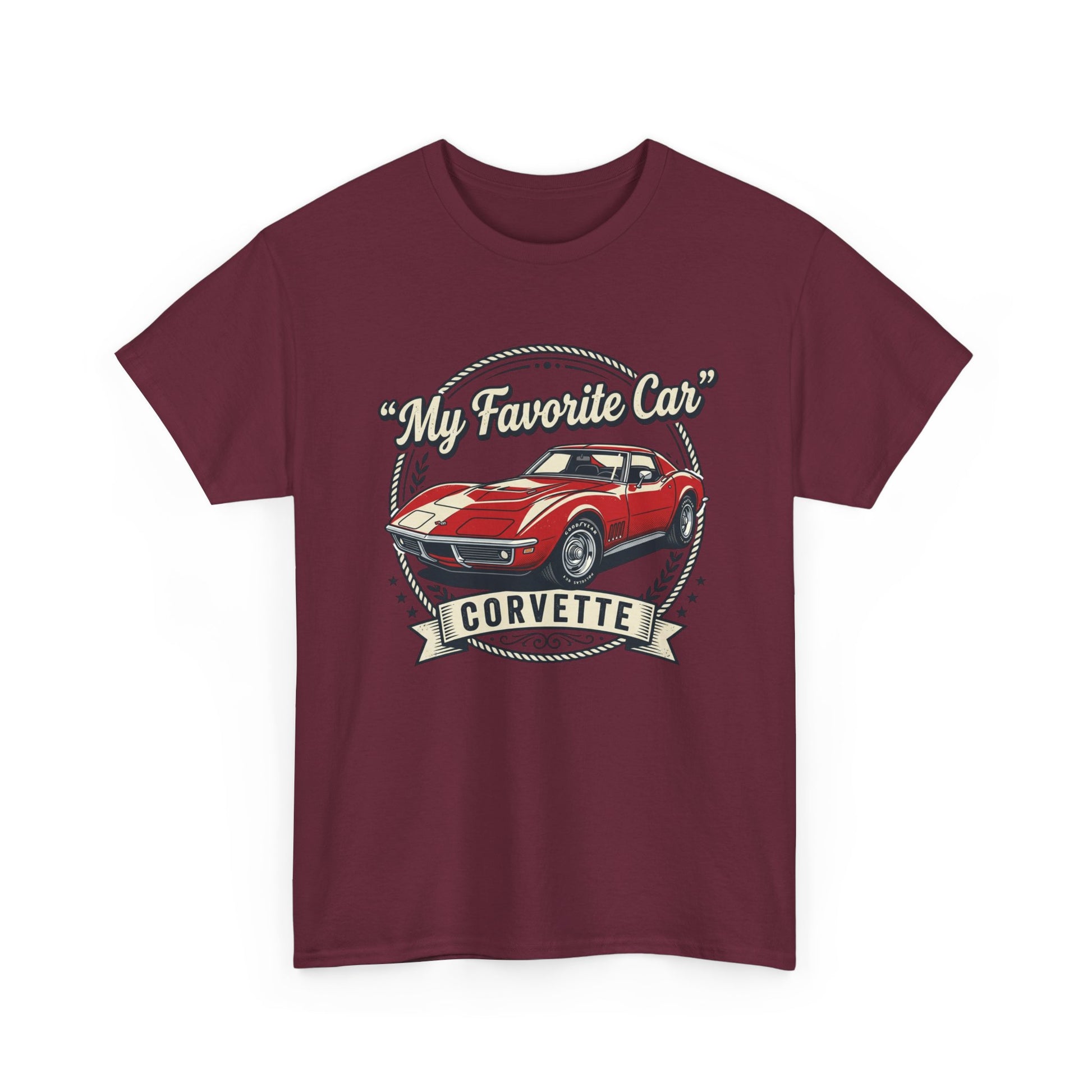 Corvette 'My Favorite Car' Classic Muscle Tee Printify