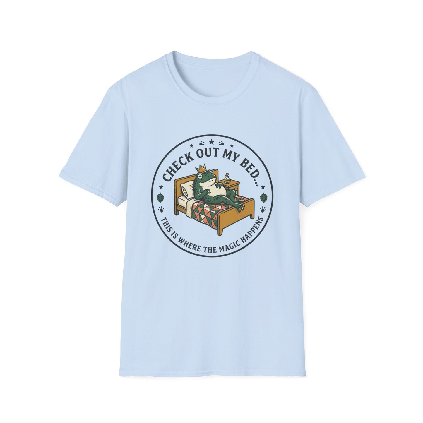 "Check Out My Bed" Cat Illustration Tee (There’s Where the Magic Happens)