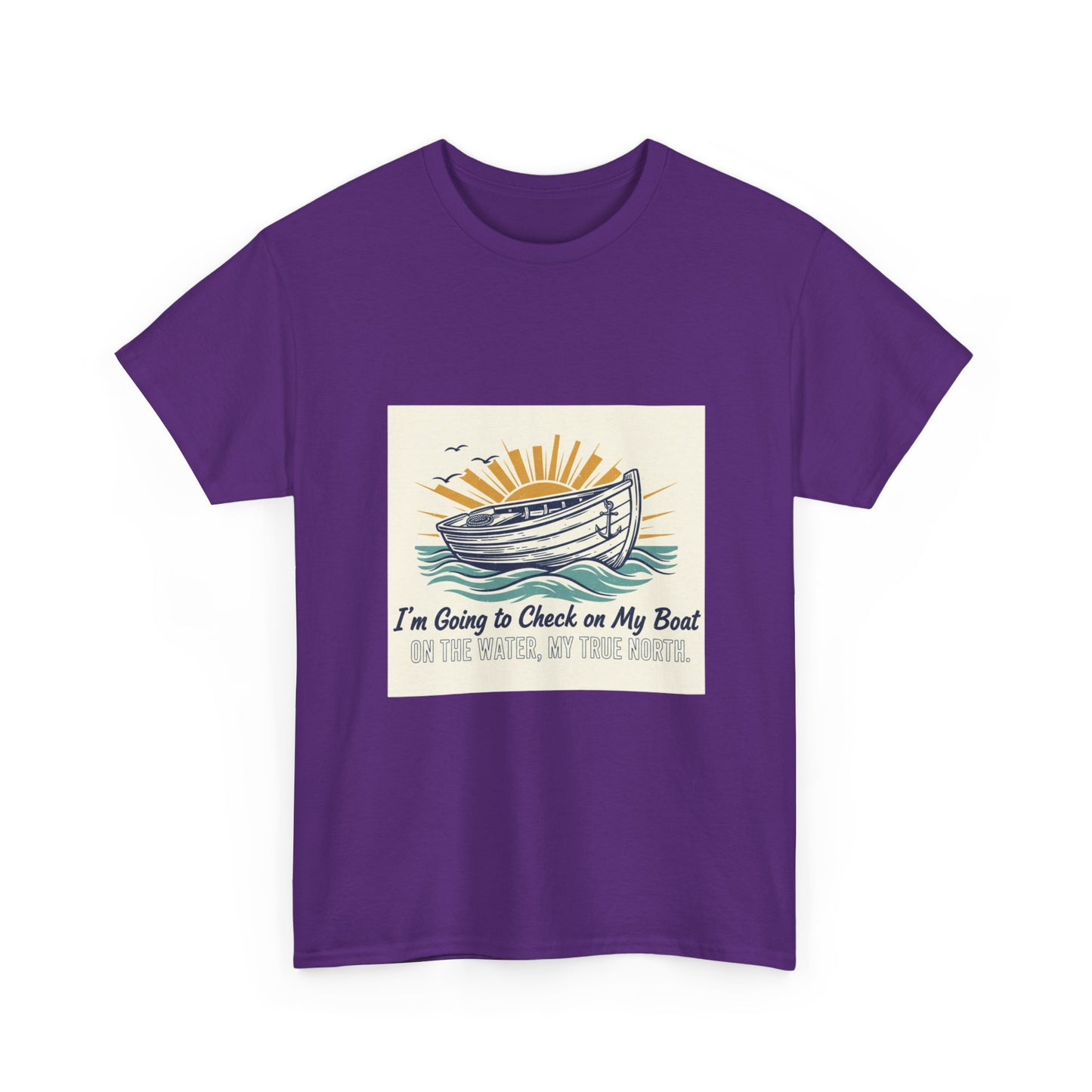 Boat T-Shirt — "I'm Going to Check on My Boat" Vintage Nautical Tee