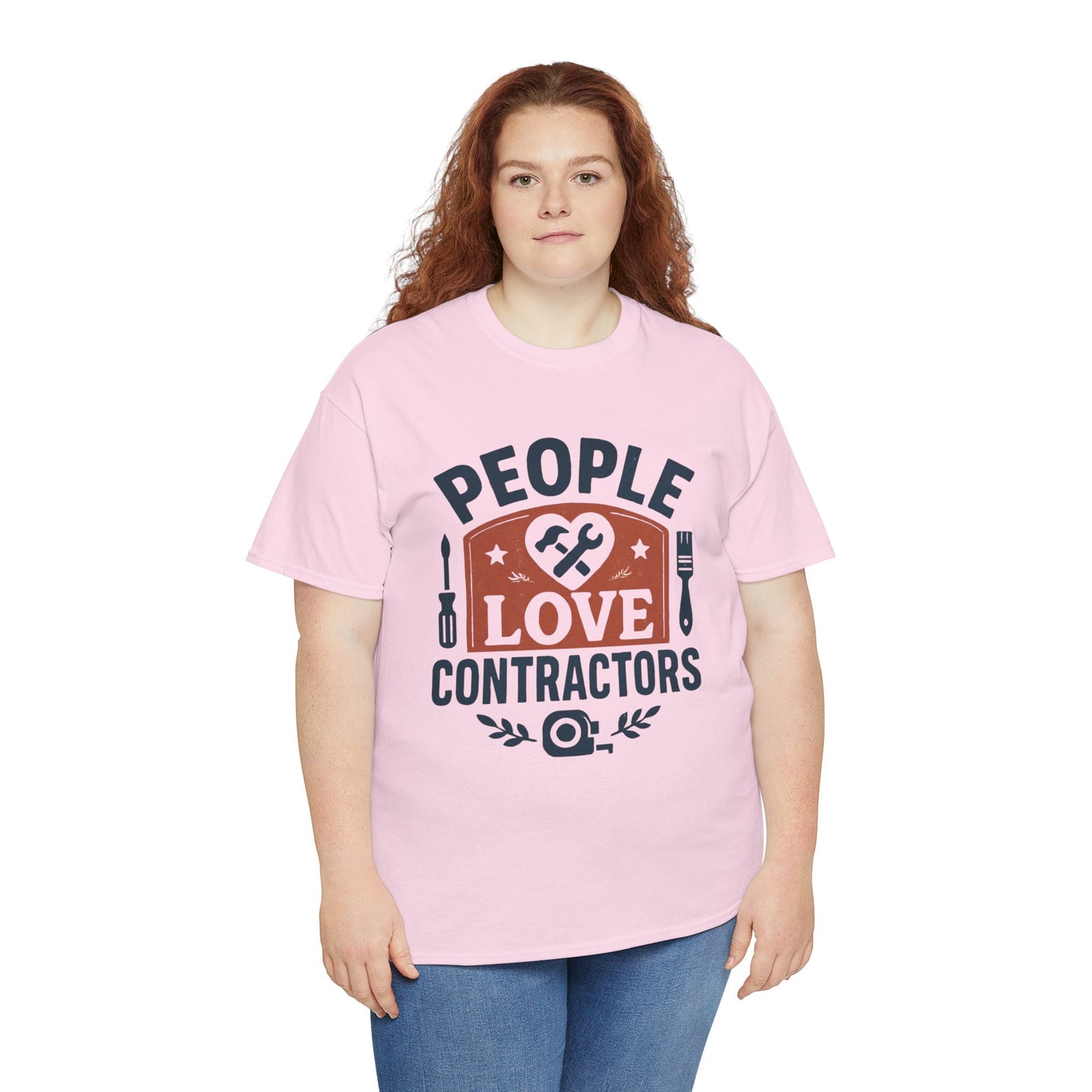 Contractor T-Shirt – "People Love Contractors" Graphic Tee Printify