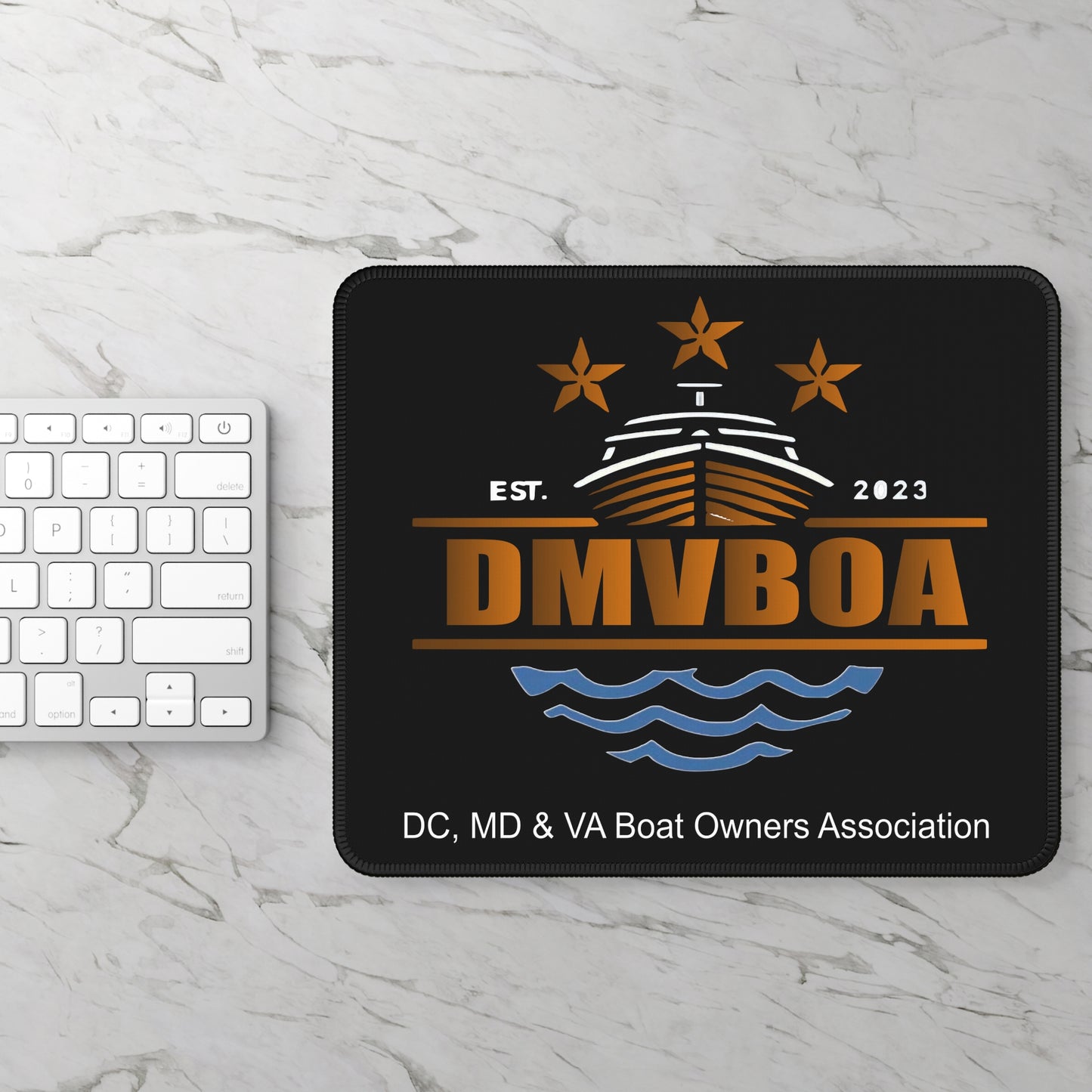 DMVBOA Custom Gaming Mouse Pad | Personalized Office Gift, Gamer Accessory, Desk Decor, Boat Owners Association