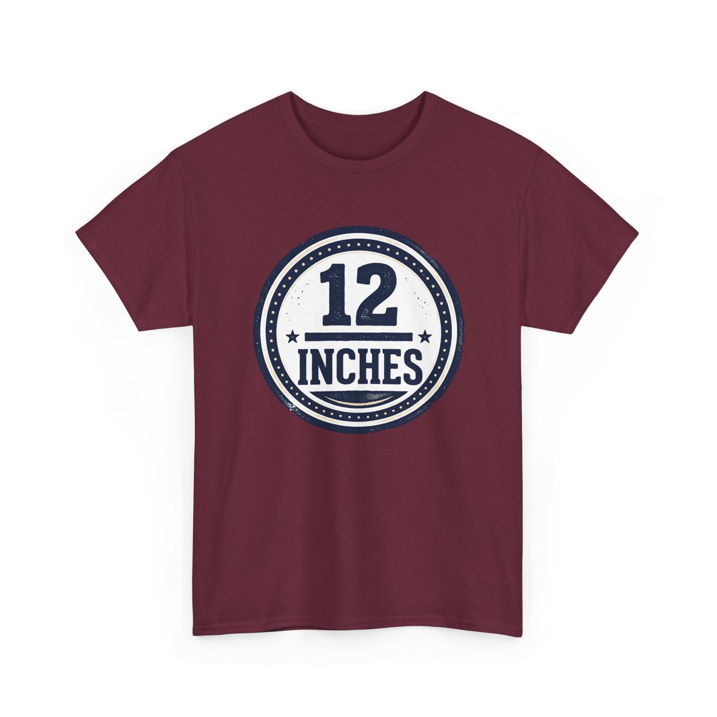 12 Inches Badge T-Shirt — Vintage Stamp Graphic Tee