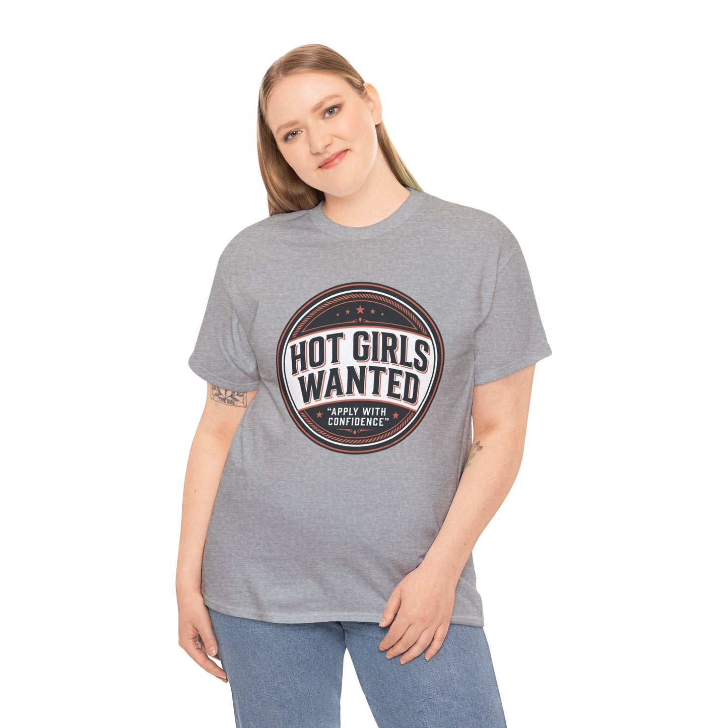 T-Shirt — "Hot Girls Wanted" Retro Badge Tee