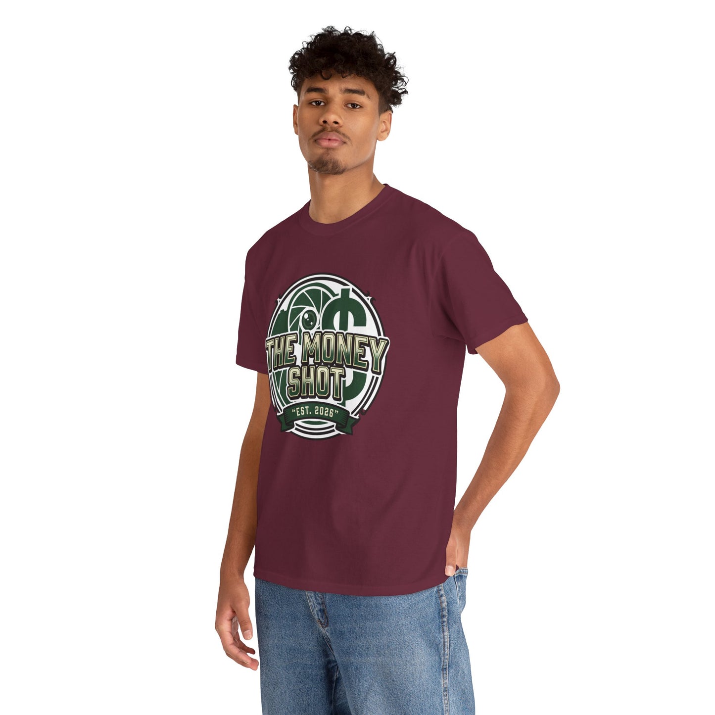 The Money Shot Graphic Tee — Retro Dollar Logo T-Shirt