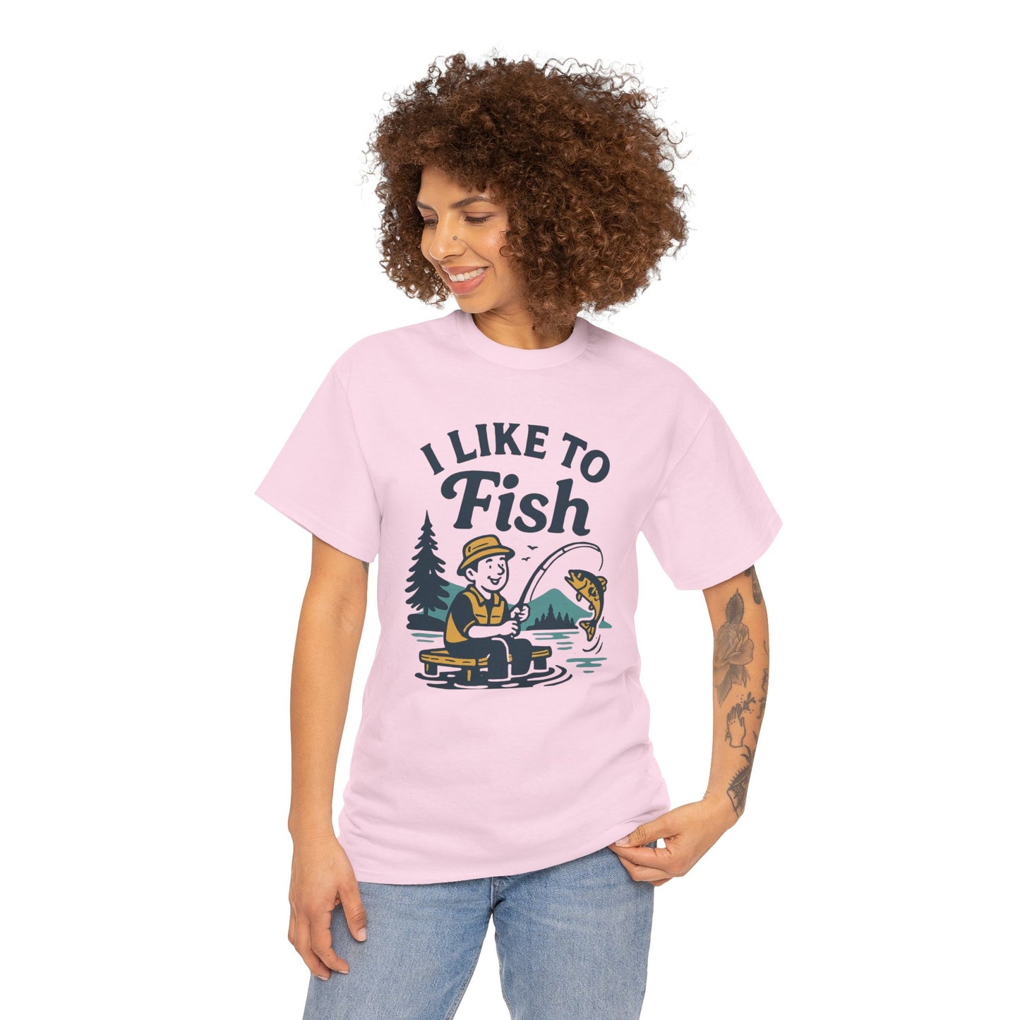 Fishing T-Shirt — "I Like to Fish" Vintage Outdoors Tee