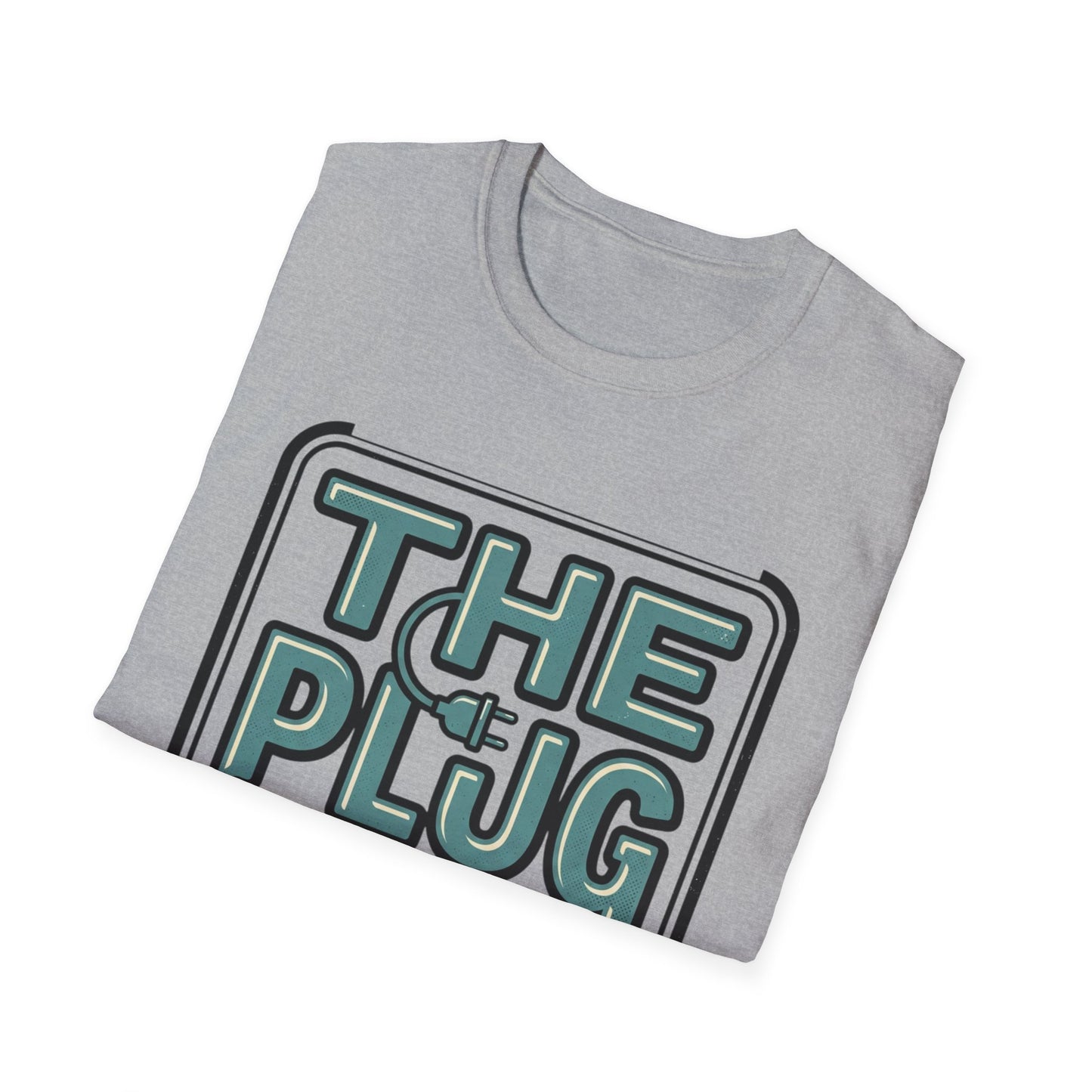The Plug Graphic T-Shirt — Retro Power Cord Logo Tee