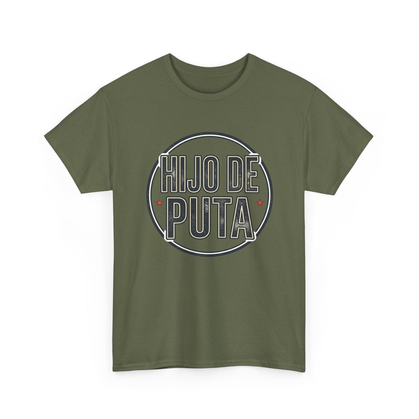 Hijo de Puta Graphic Tee — Retro Circle Spanish Phrase T-Shirt