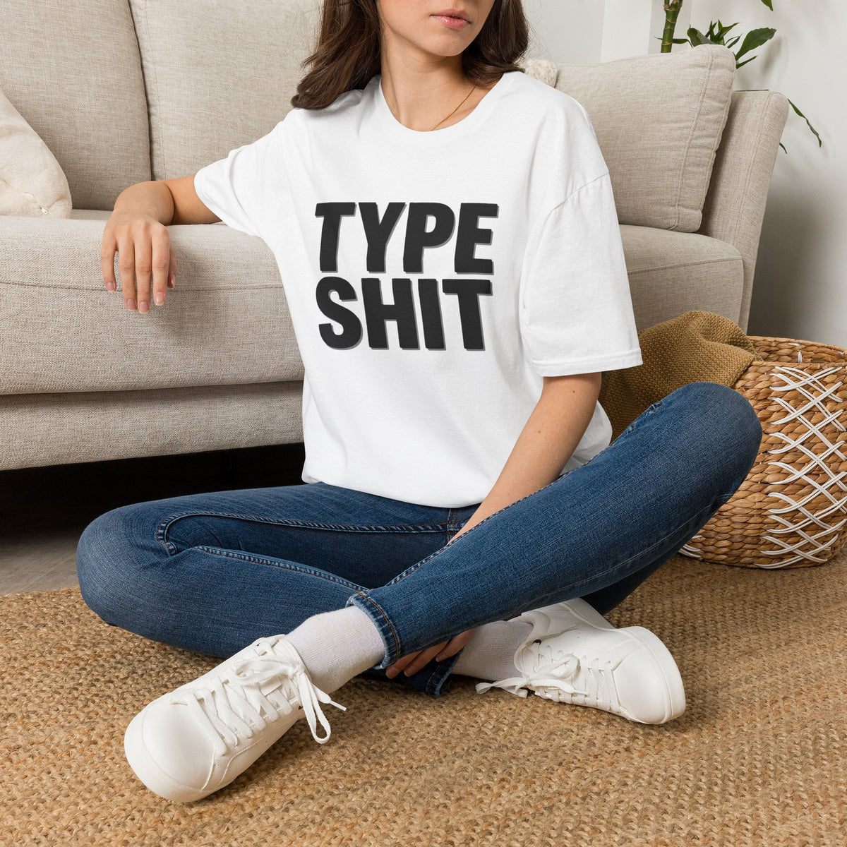 Type Shit Graphic T‑Shirt — Funny Bold Text Tee for Typographers & Designers
