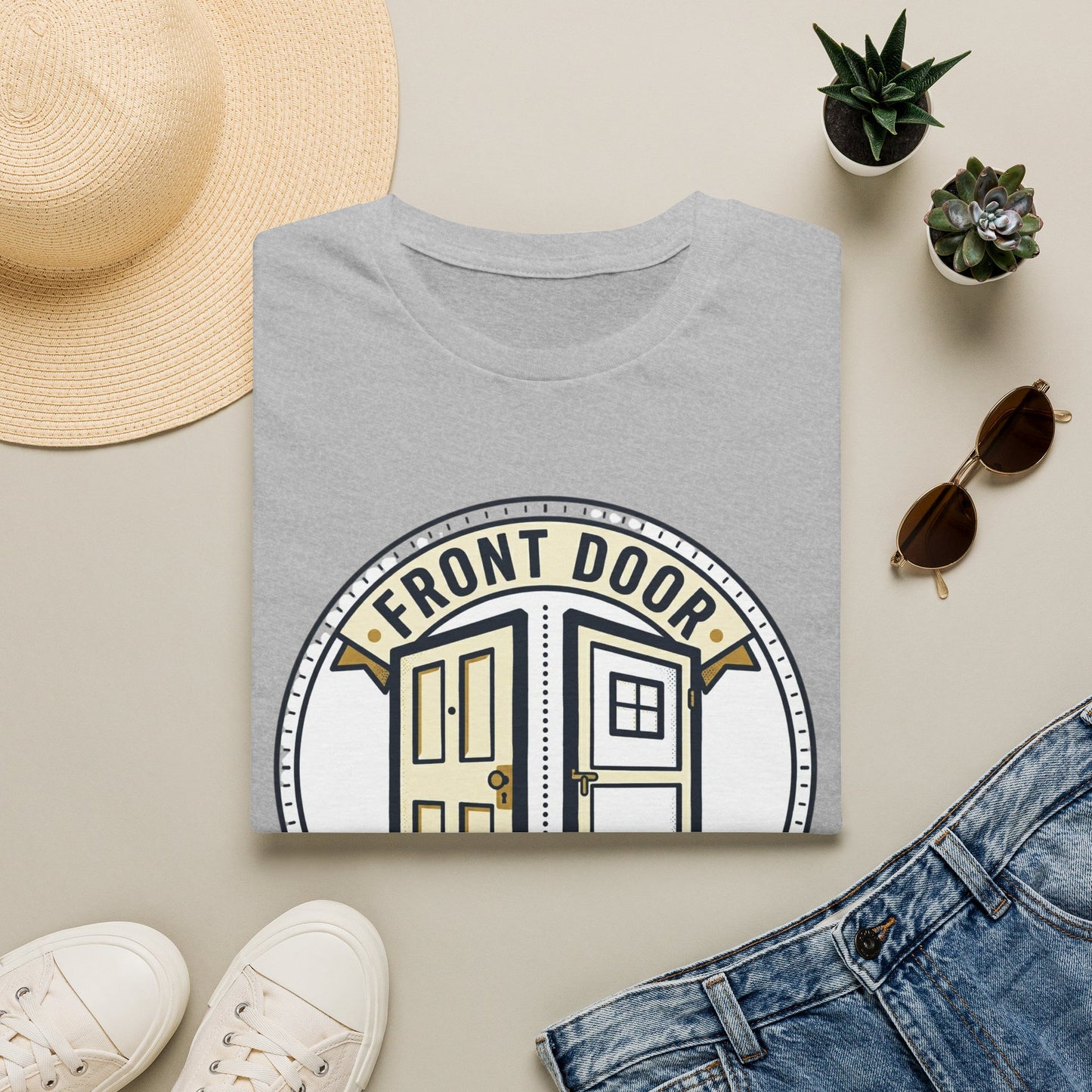 Front Door Back Door T-Shirt — Funny Two Doors Graphic Tee