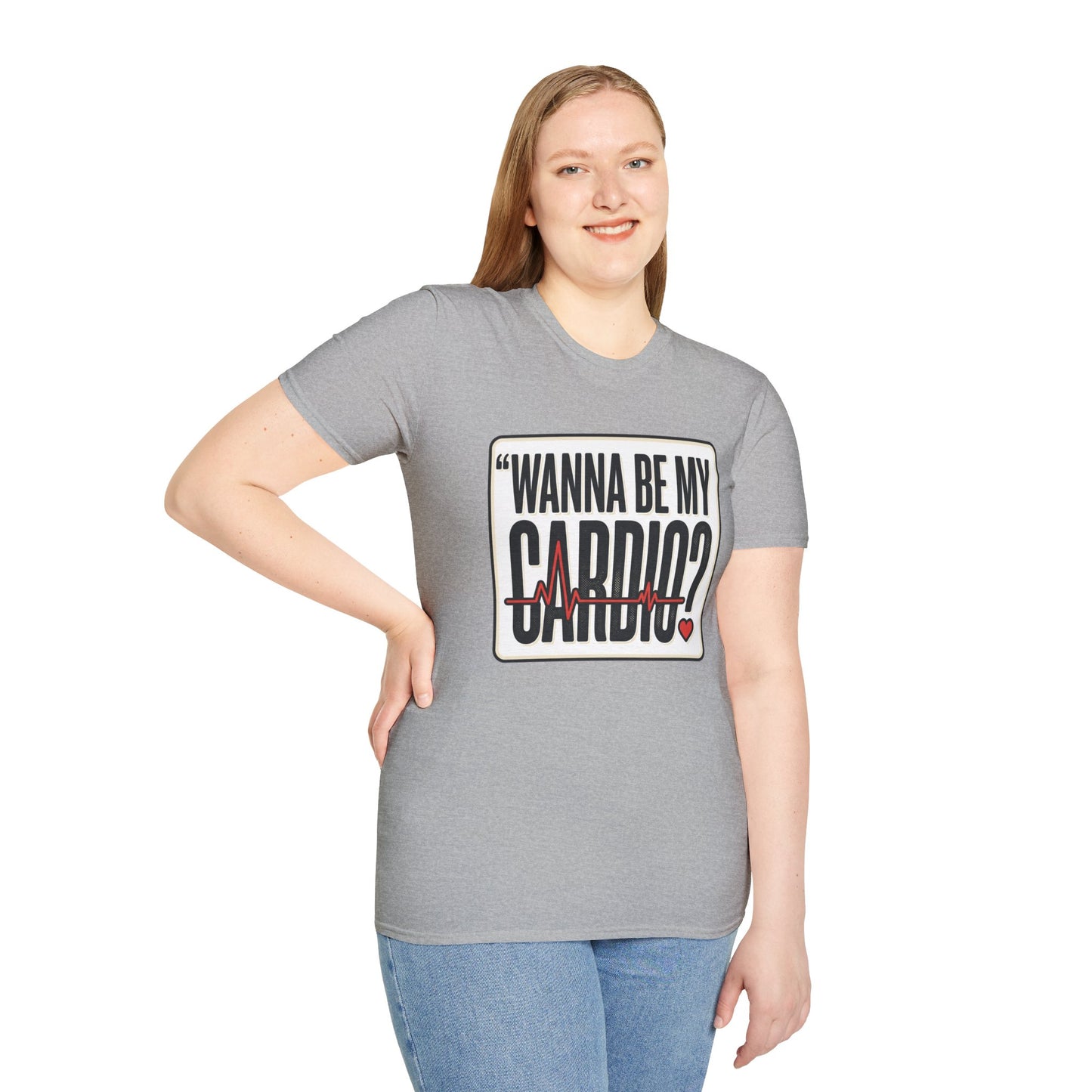 Wanna Be My Cardio? T-Shirt — Funny Fitness Graphic Tee for Gym Lovers