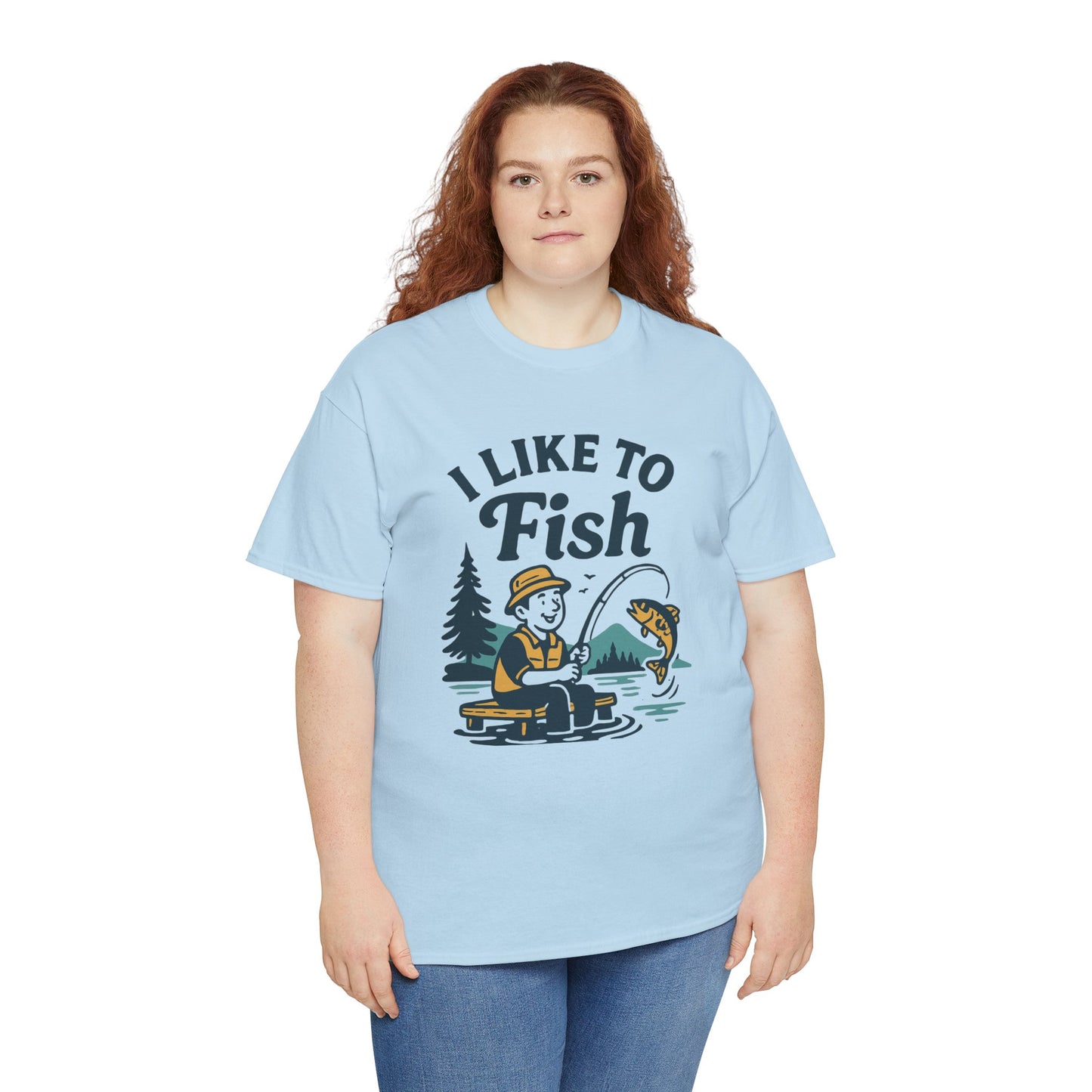 Fishing T-Shirt — "I Like to Fish" Vintage Outdoors Tee