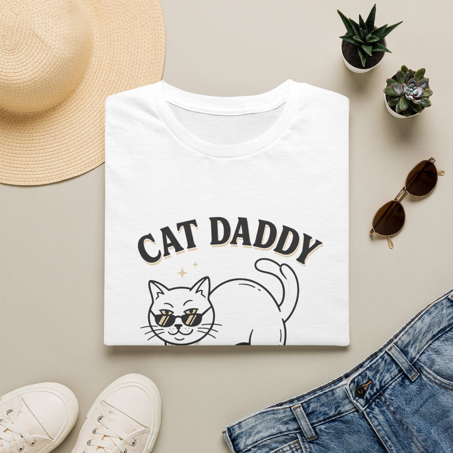 Cat Daddy T-Shirt — Retro Cute Cat Graphic Tee for Cat Lovers