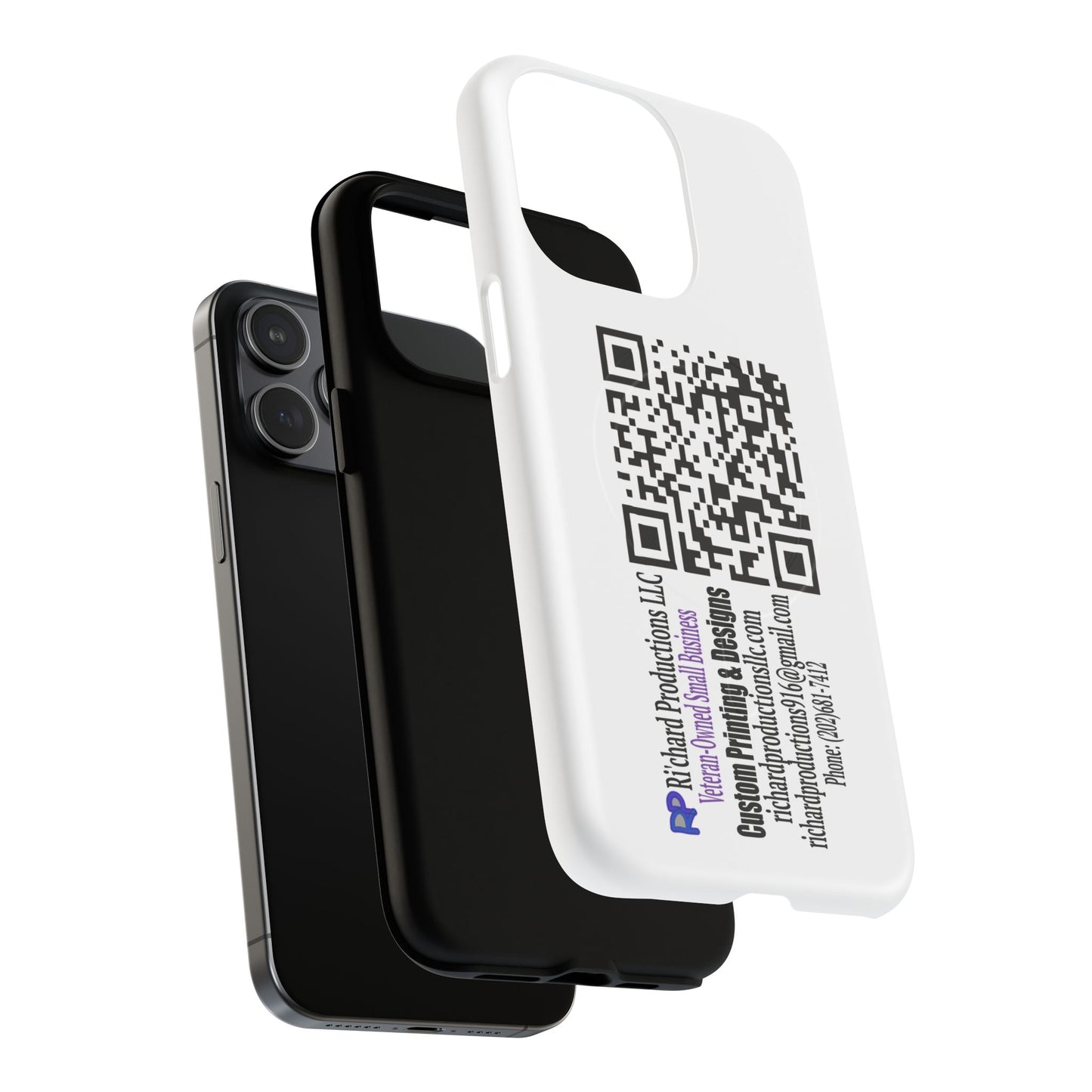 Magnetic QR Code Phone Case — Tough Protective Magnetic Phone Cover with Scannable QR Design Printify