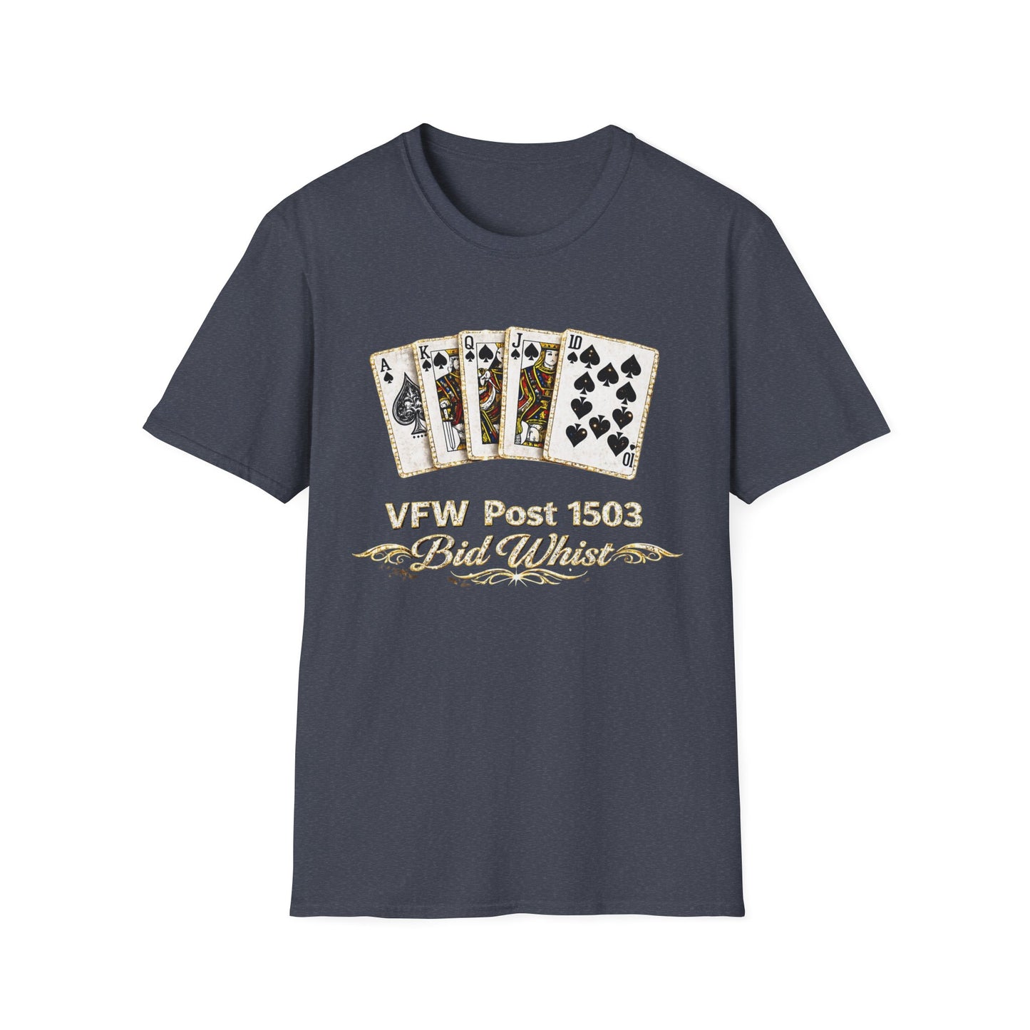 Bid Whist Playing Cards Tee — VFW Post 1503 Card Game T-Shirt