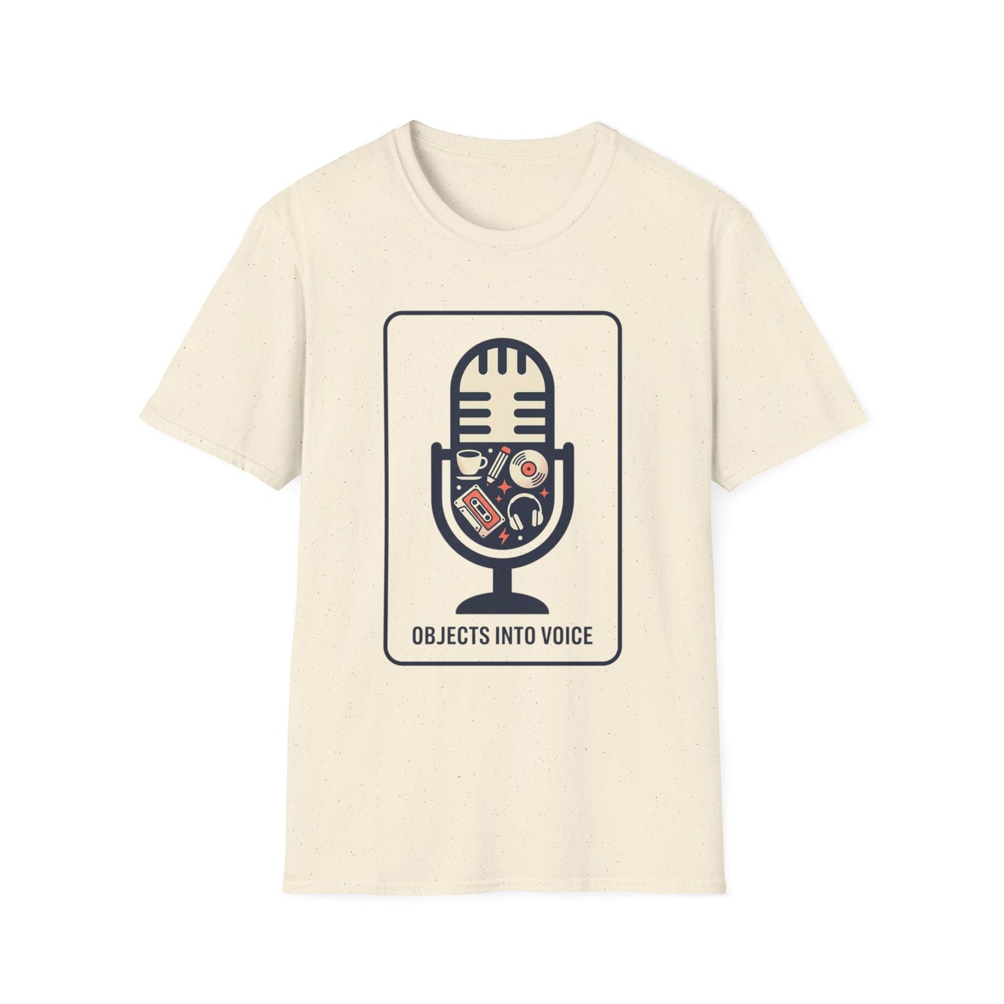 Microphone Graphic T-Shirt — “Objects Into Voice” Podcast Tee