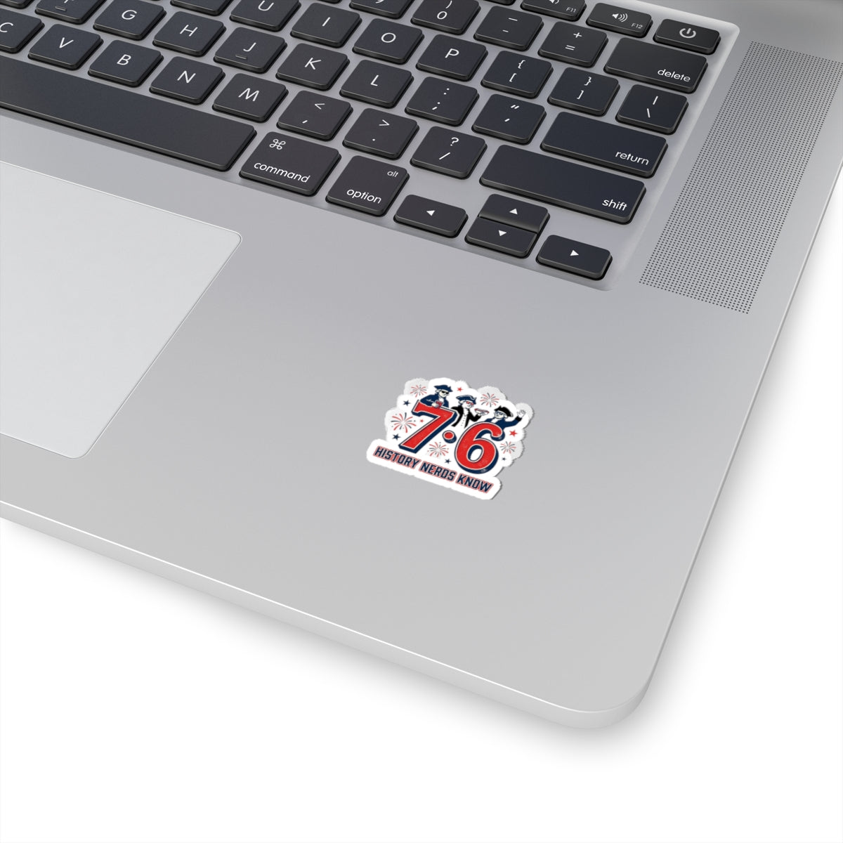 7·6 History Meme Kiss-Cut Sticker, 1776 Patriotic Vintage Numbers