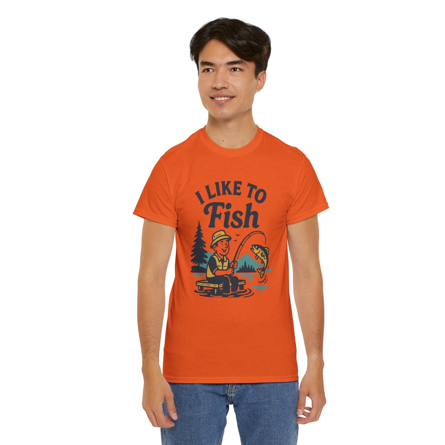 Fishing T-Shirt — "I Like to Fish" Vintage Outdoors Tee