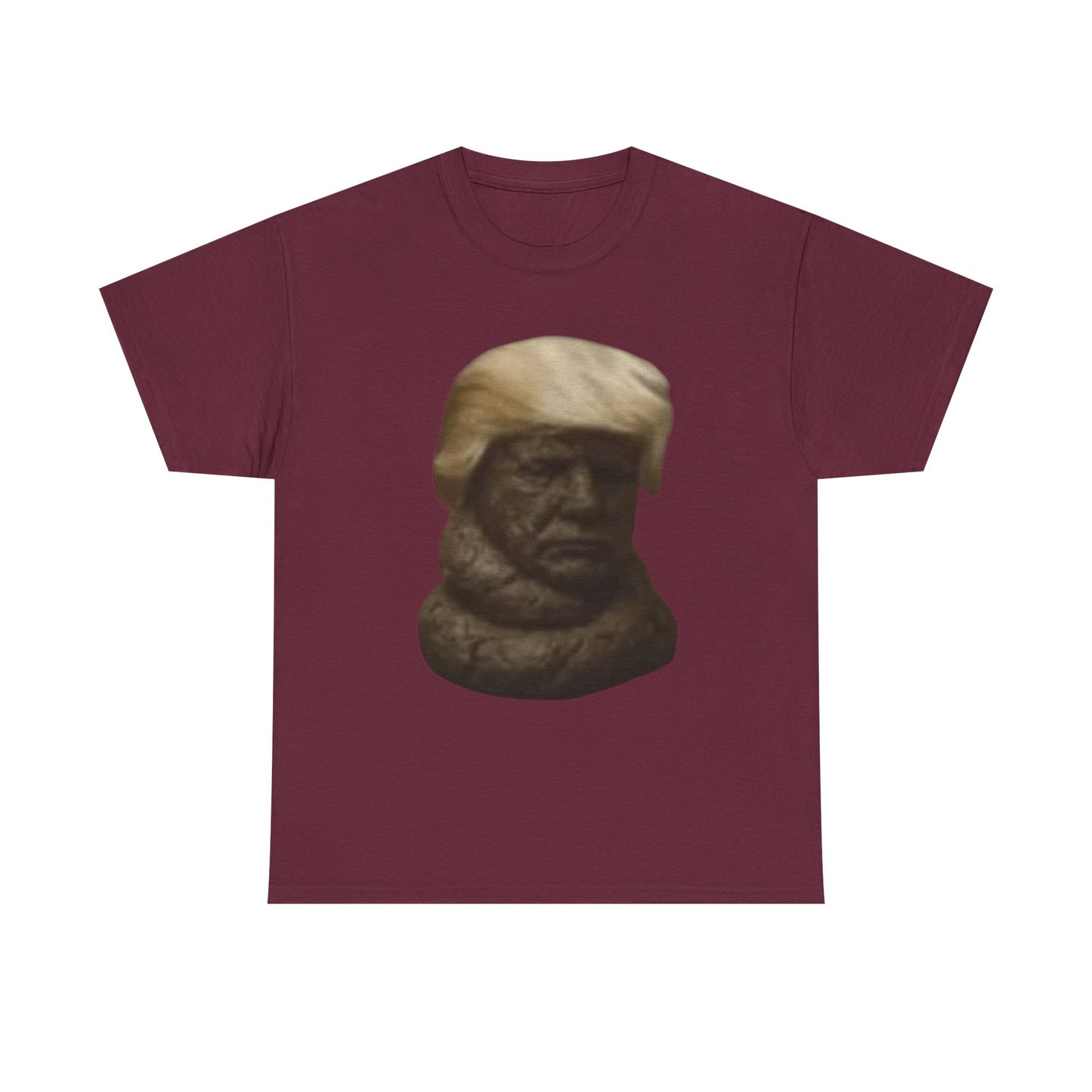 Graphic Tee — Bronze Bust Illustration T‑Shirt
