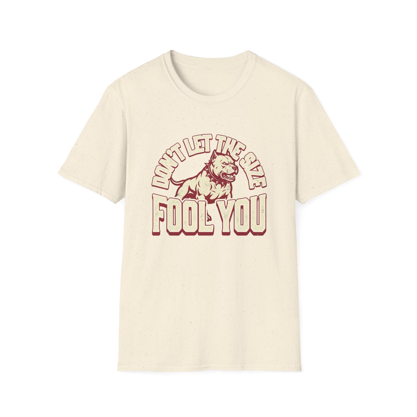 "Don’t Let The Size Fool You" Vintage Dog Tee-Pitbull Graphic T-Shirt