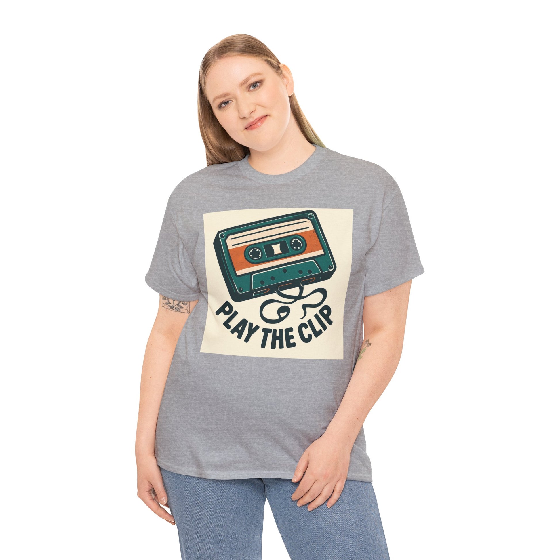 Cassette Tape 'Play the Clip' T-Shirt — Retro Music Tee Printify
