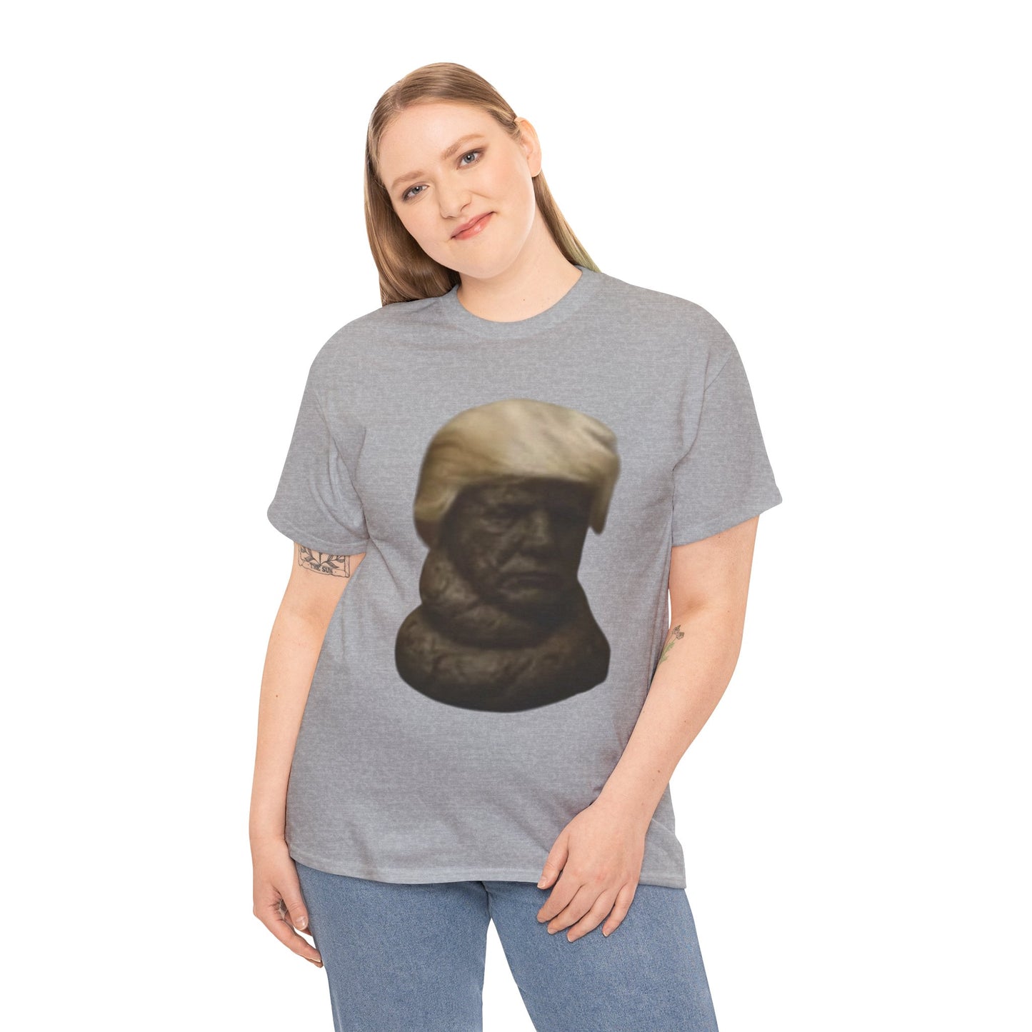 Graphic Tee — Bronze Bust Illustration T‑Shirt