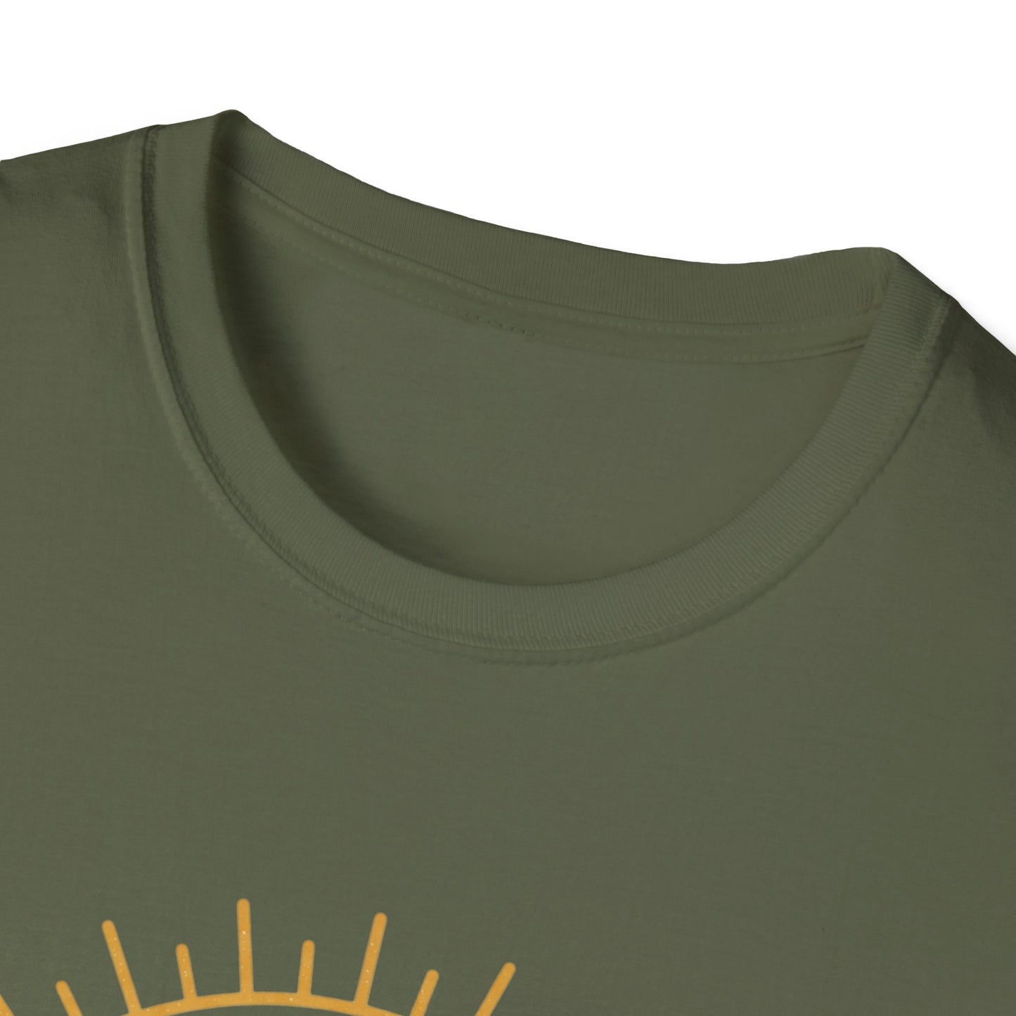 Lets Be Positive Today T-Shirt — Motivational Sunburst Graphic Tee