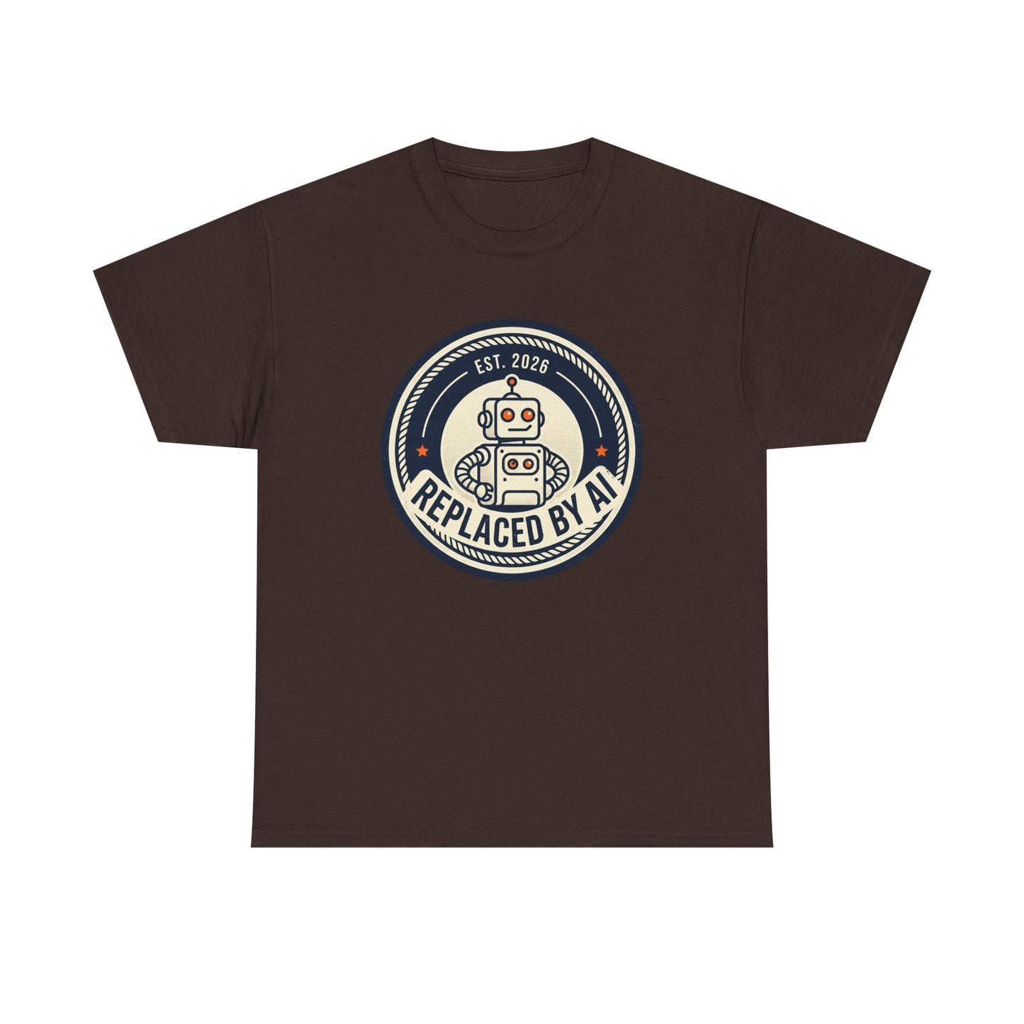 "Replaced by AI" Retro Robot Graphic Tee