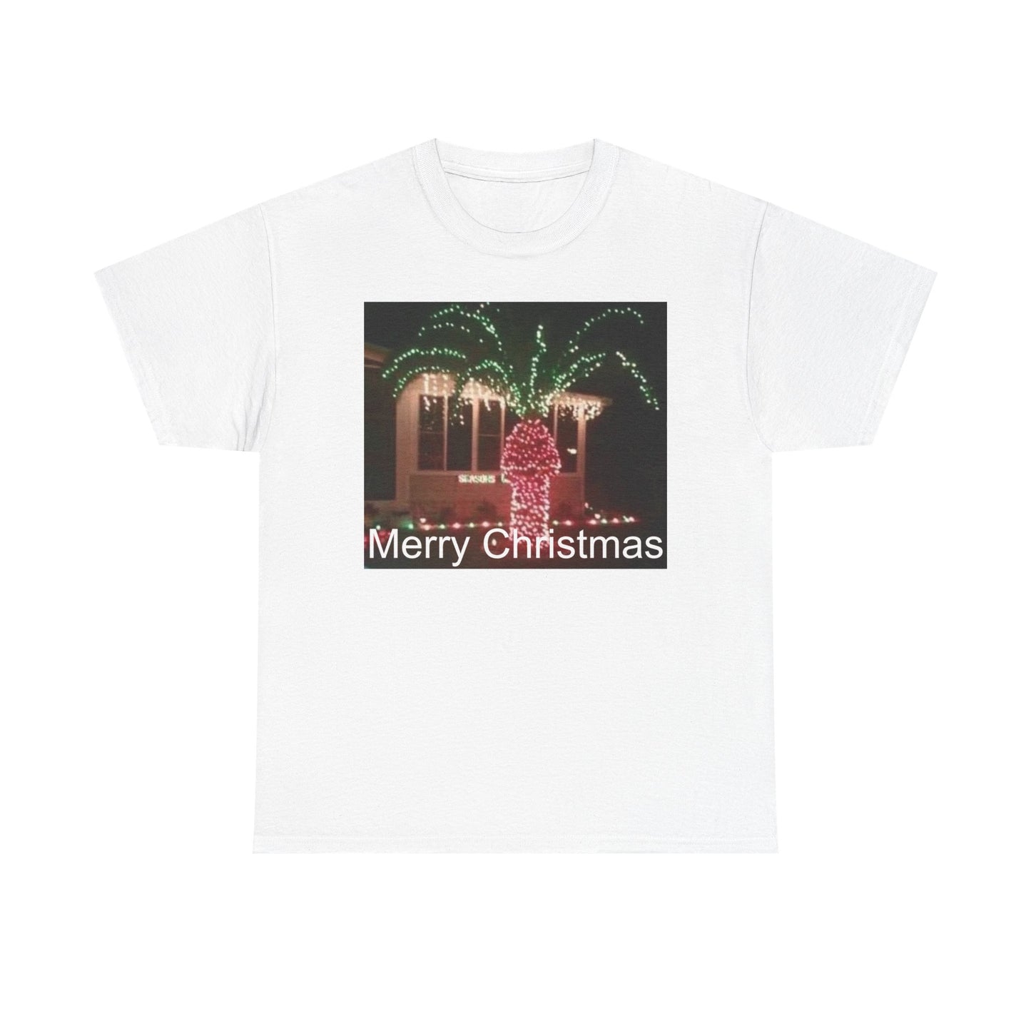 Christmas Lights Tee — 'Merry Christmas' Holiday Graphic T-Shirt Printify