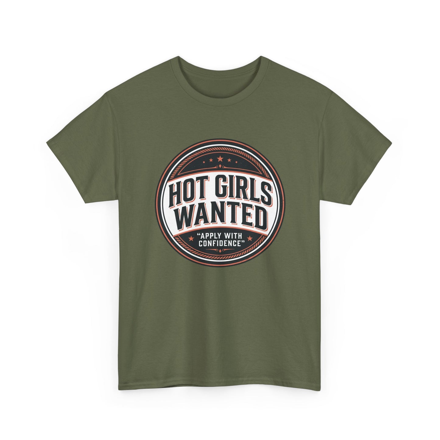 T-Shirt — "Hot Girls Wanted" Retro Badge Tee