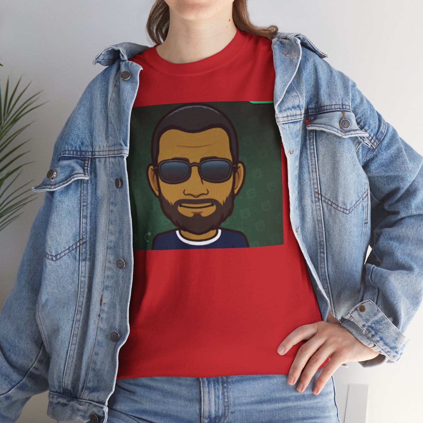 Bitmoji Portrait Tee — Cool Sunglasses Avatar Graphic T-Shirt Printify