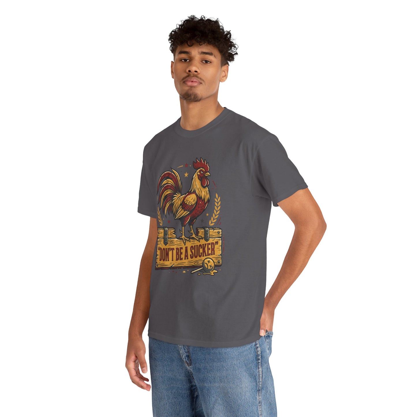 Rooster 'Don't Be a Sucker' Graphic Tee Printify