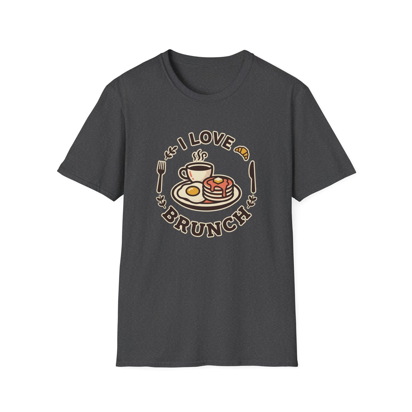 Brunch Lover T-Shirt – "I Love Brunch" Pancakes & Coffee Graphic Tee