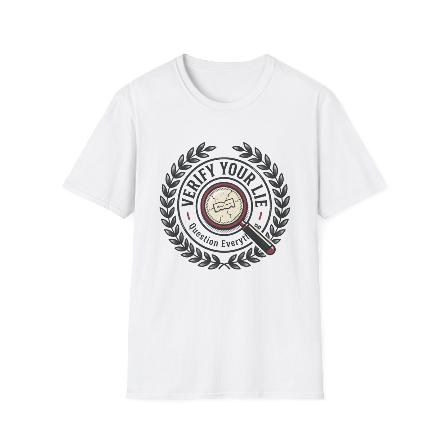 Verify Your Life T-Shirt — Vintage Badge Graphic Tee for Curious Minds